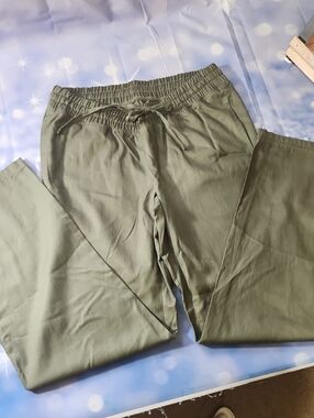 GAP Maternity Olive Green Elastic Waist Drawstring Trousers